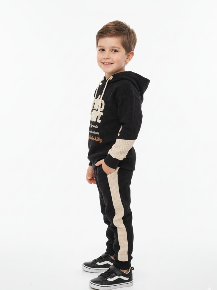 Cloud Fashion Black Introvert Hoodie Set - Image 2